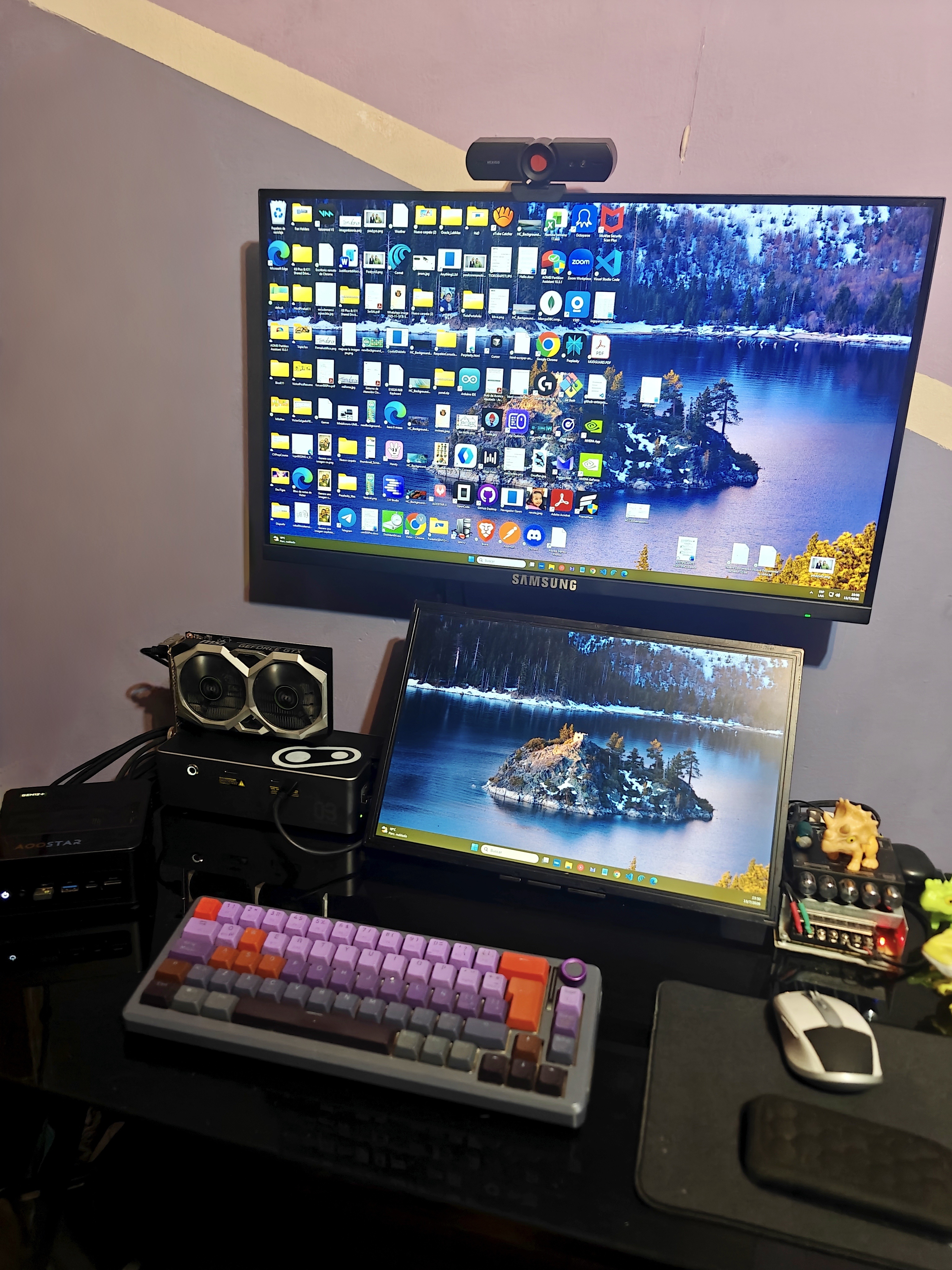 Finished desk setup after the rebuild